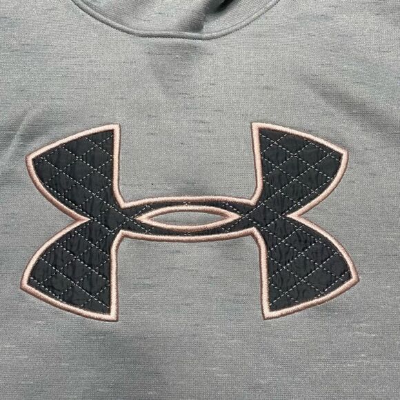 Under Armour Hoodie Womens Large Loose Fit Gray Sweater Cold Gear Long Sleeve - Picture 2 of 7